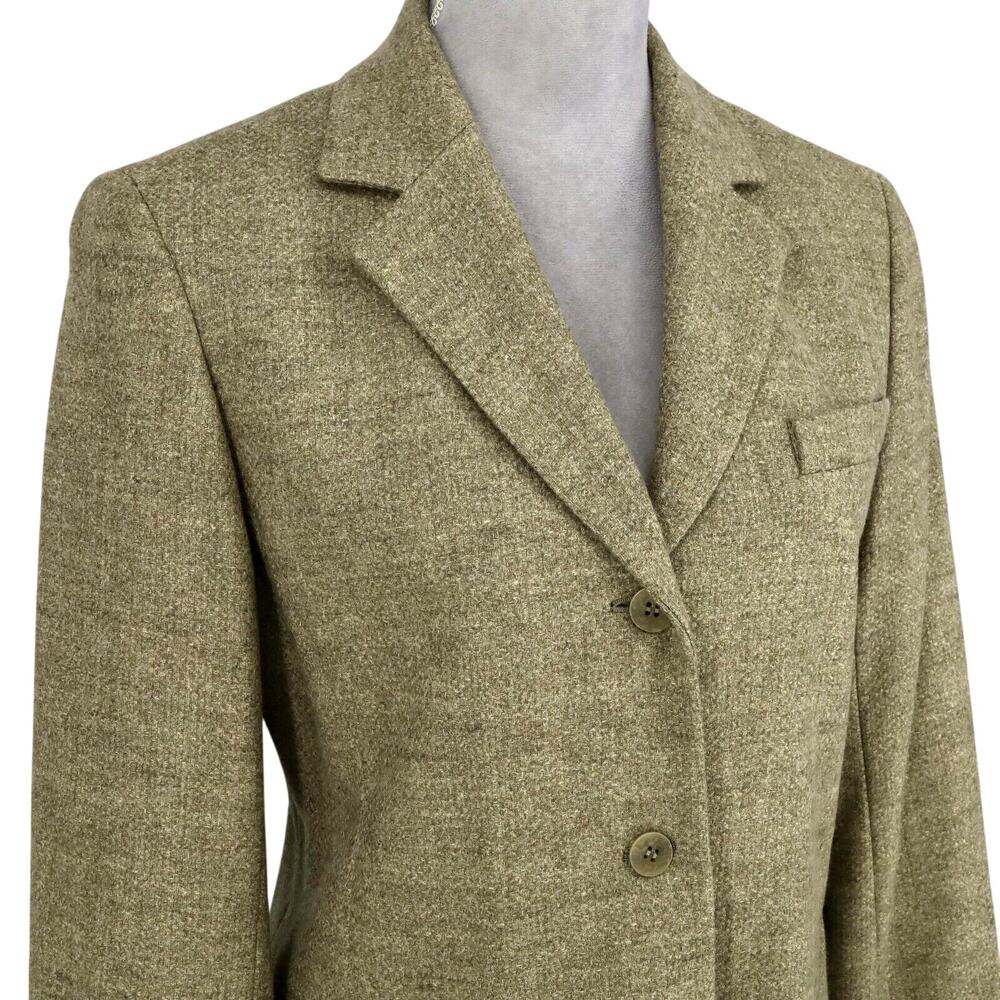 Lafayette 148 Jacket Womens 4 Beige Green Wool Cashmere Blend Lined Blazer New - Picture 5 of 16
